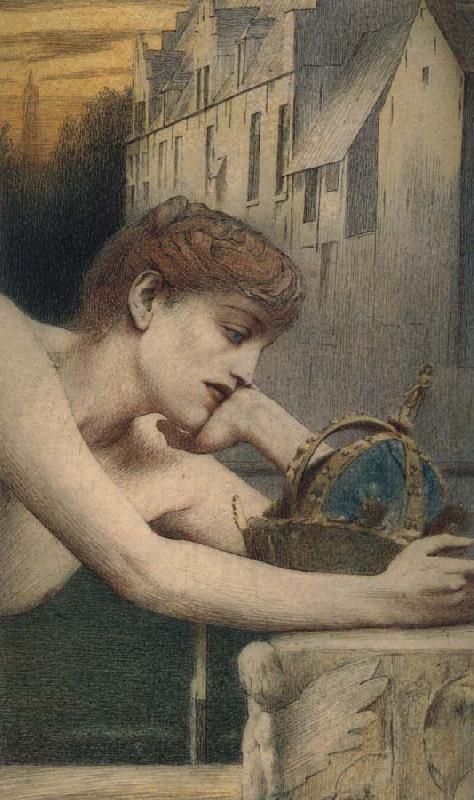 Fernand Khnopff Avec Georges Rodenbach Une Ville Morte oil painting image